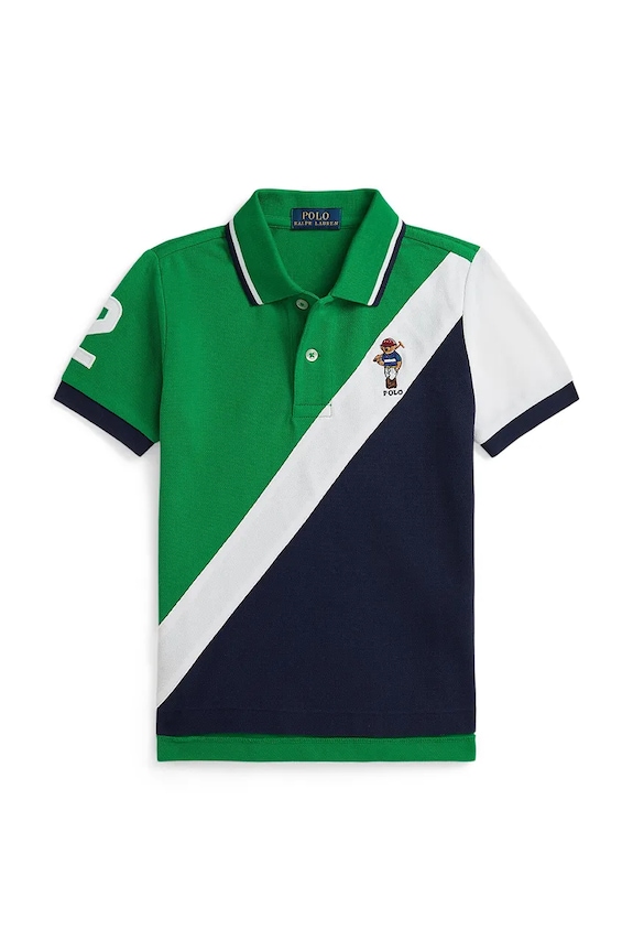 Polo Ralph Lauren polo bawełniane dziecięce wzorzyste zielony 322A96603001