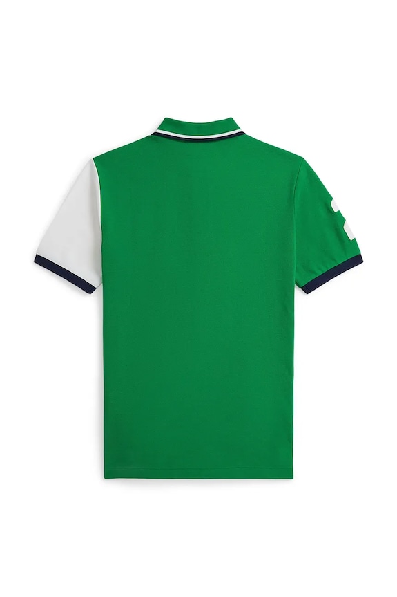 Detská bavlnená polokošeľa Polo Ralph Lauren 323A96603001 zelená SS26