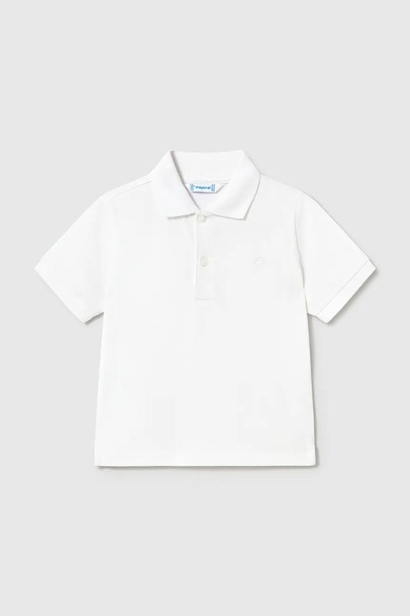 Mayoral polo bawełniane dziecięce bawełna biały 102.3E.Baby.PPY2