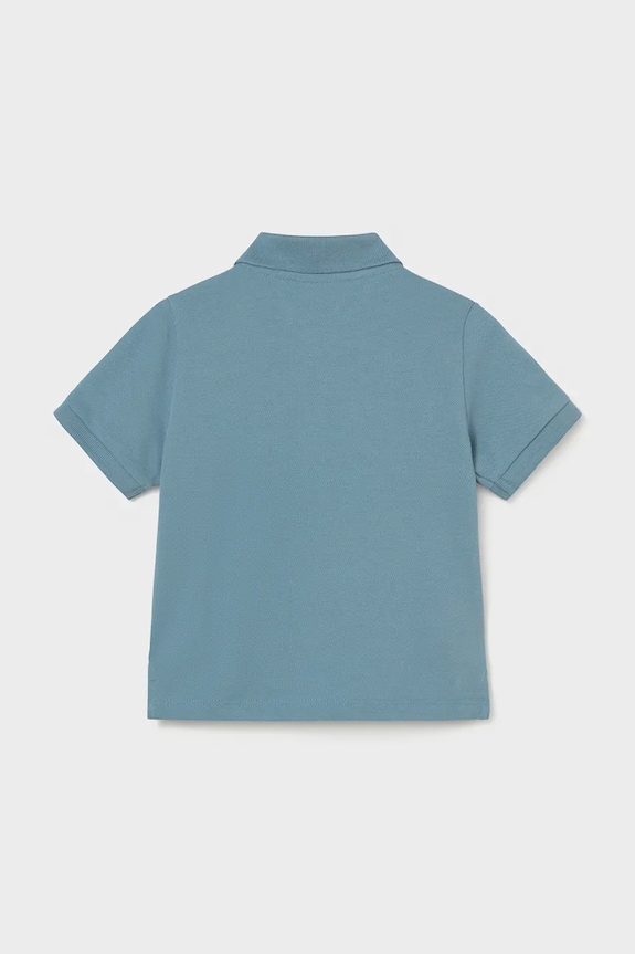 Mayoral polo bawełniane dziecięce 102.3E.Baby.PPY2 niebieski SS26