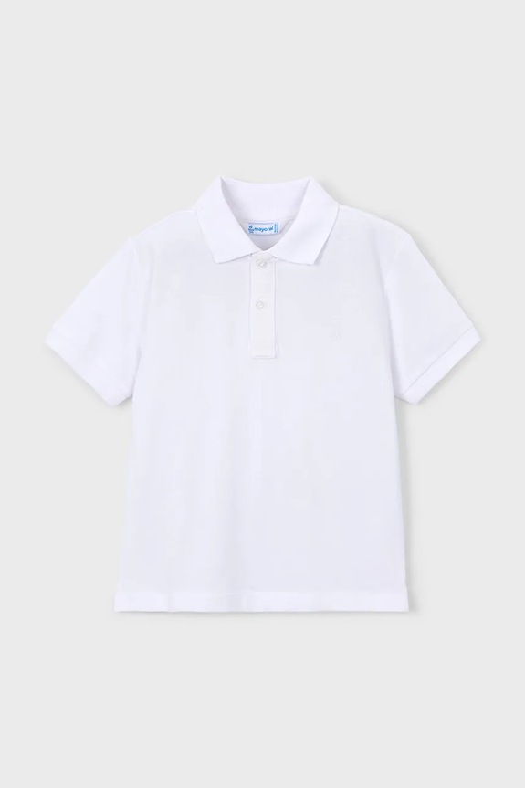 Mayoral polo bawełniane dziecięce bawełna biały 150.5A.Mini.PPY2