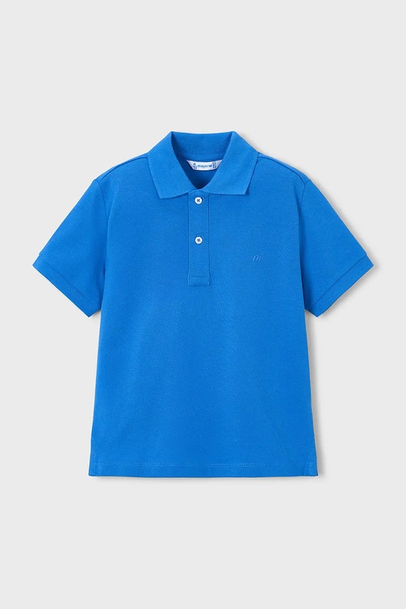 Mayoral polo bawełniane dziecięce bawełna niebieski 150.5A.Mini.PPY2