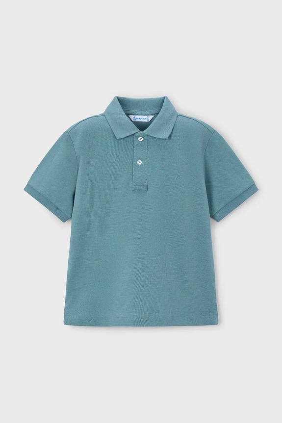 Mayoral polo bawełniane dziecięce bawełna turkusowy 150.5A.Mini.PPY2