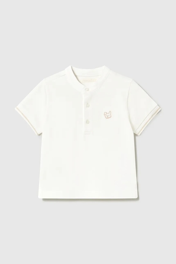 Detské polo tričko Mayoral s elastanom biela 1106.3A.Baby.PPY2