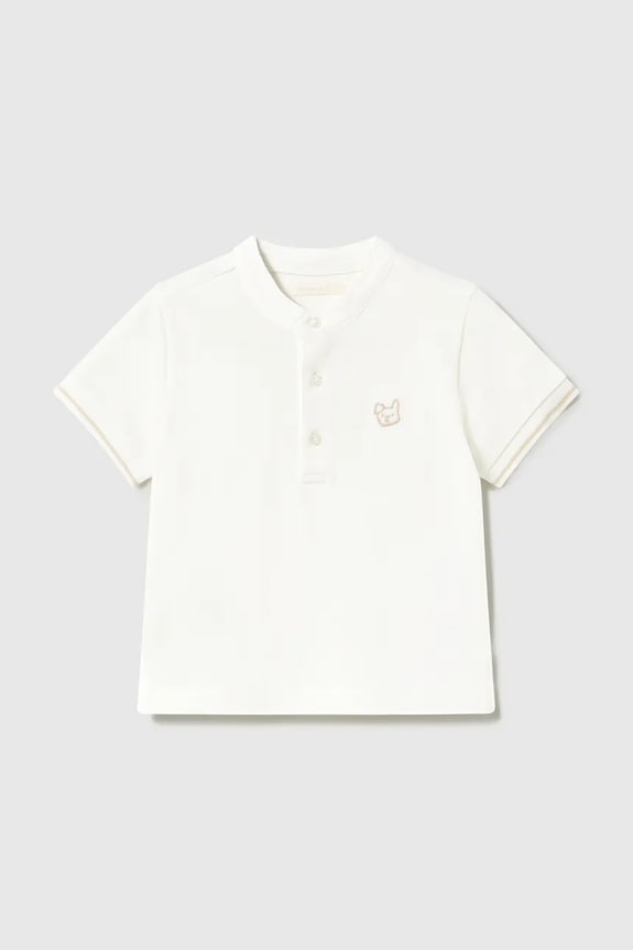 Detské polo tričko Mayoral s elastanom biela 1106.3A.Baby.PPY2