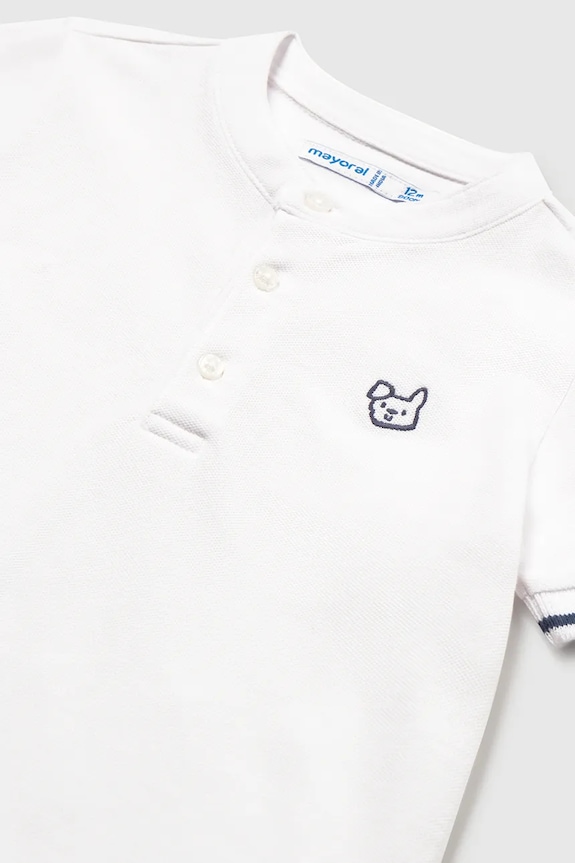 Αγορίστικα Παιδικό πουκάμισο πόλο Mayoral 1106.3A.Baby.PPY2 λευκό