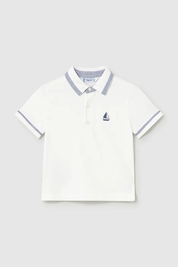 Detské polo tričko Mayoral 1107.3B.Baby.PPY2 biela SS26