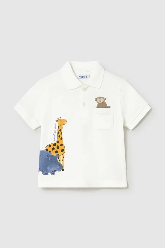 Mayoral polo dziecięce 1108.3C.Baby.PPY2 biały SS26