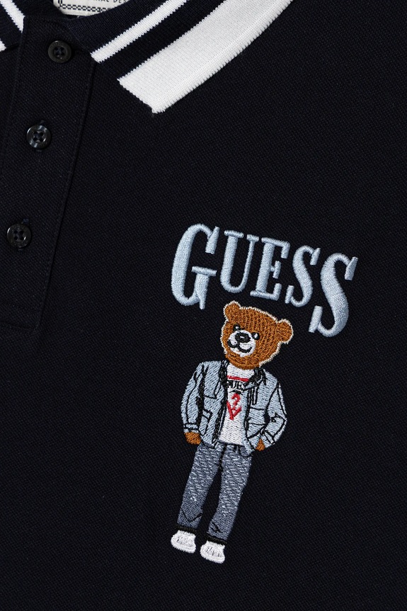 Αγορίστικα Βαμβακερό μπλουζάκι πόλο Guess L6RP01.KBV51.PPY2 σκούρο μπλε