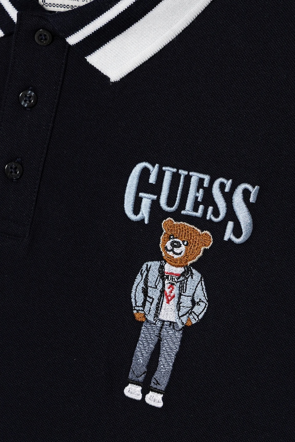 Αγορίστικα Βαμβακερό μπλουζάκι πόλο Guess L6RP01.KBV51.PPY2 σκούρο μπλε