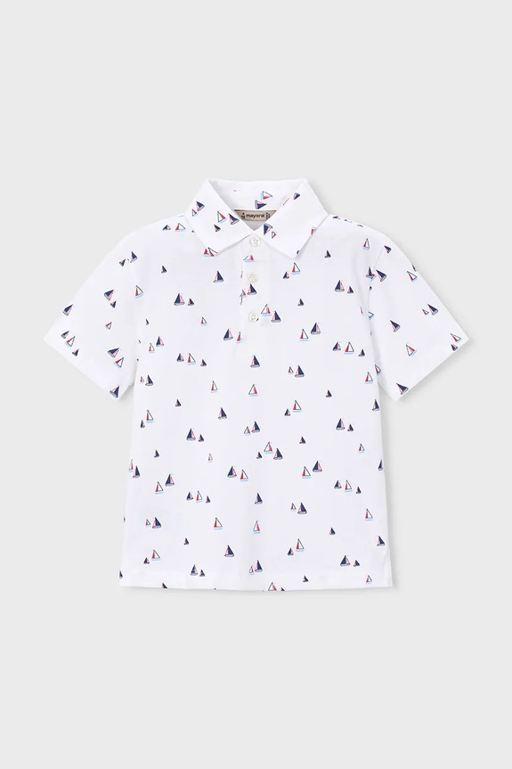 Mayoral gyerek póló gombolós fehér 3101.5A.Mini.PPY2