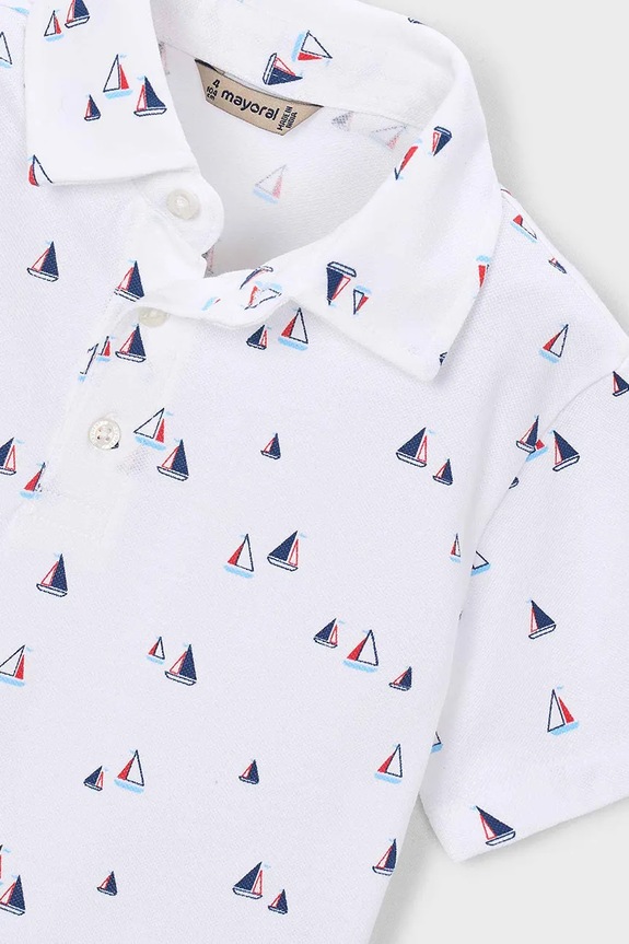 Αγορίστικα Παιδικό πουκάμισο πόλο Mayoral 3101.5A.Mini.PPY2 λευκό