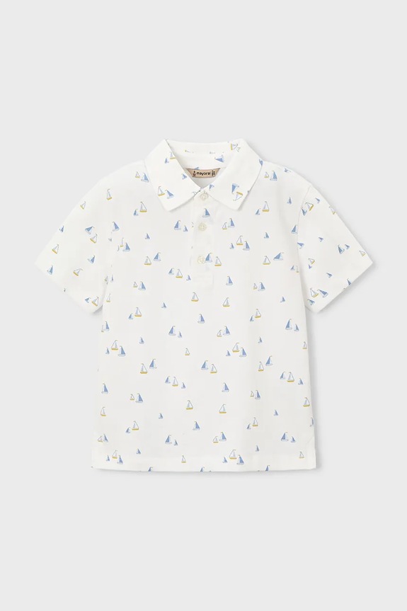 Detské polo tričko Mayoral 3101.5A.Mini.PPY2 biela SS26