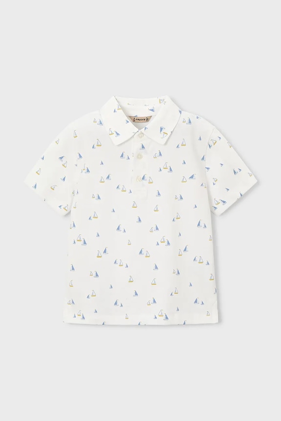 Detské polo tričko Mayoral 3101.5A.Mini.PPY2 biela SS26