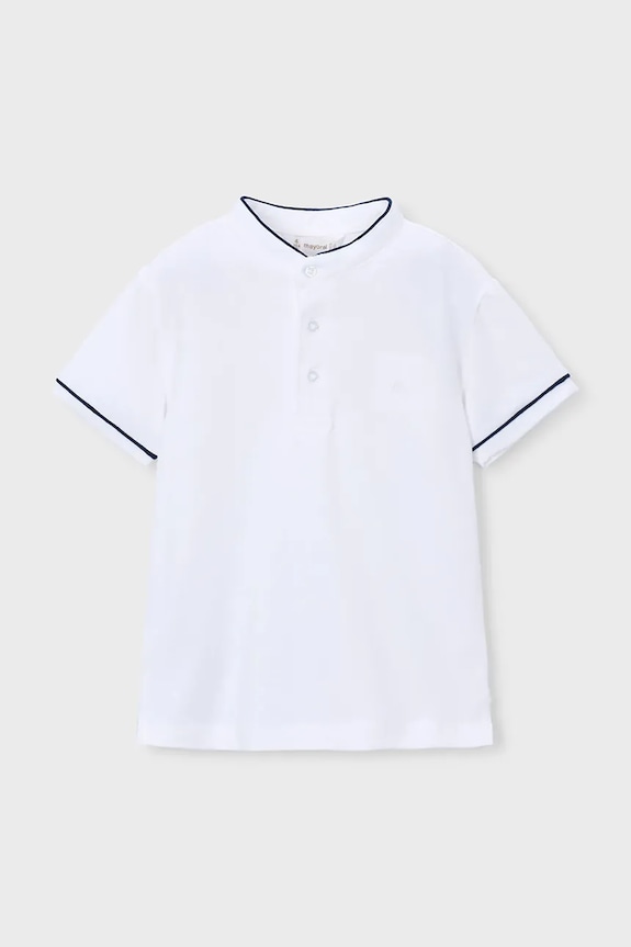 Dětské polo tričko Mayoral s elastanem bílá 3102.5B.Mini.PPY2