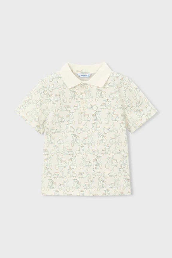 Pamučna polo majica Mayoral 3104.5C.Mini.PPY2 bijela SS26