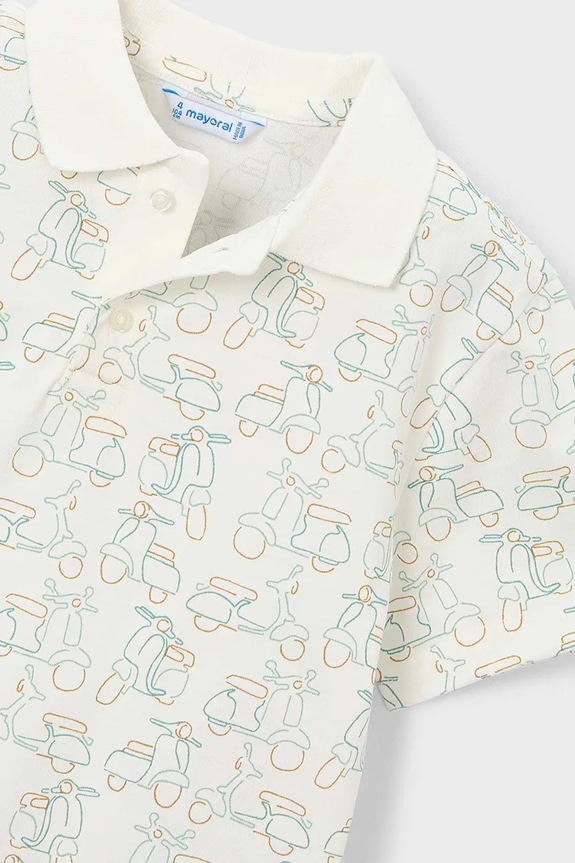 Pamučna polo majica Mayoral bijela 3104.5C.Mini.PPY2