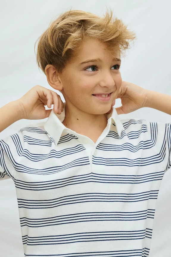 Dječja polo majica Mayoral na kopčanje bijela 6162.7A.Junior.PPY2