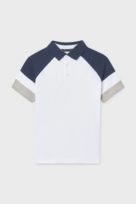 Mayoral polo dziecięce 6165.7D.Junior.PPY2 biały SS26