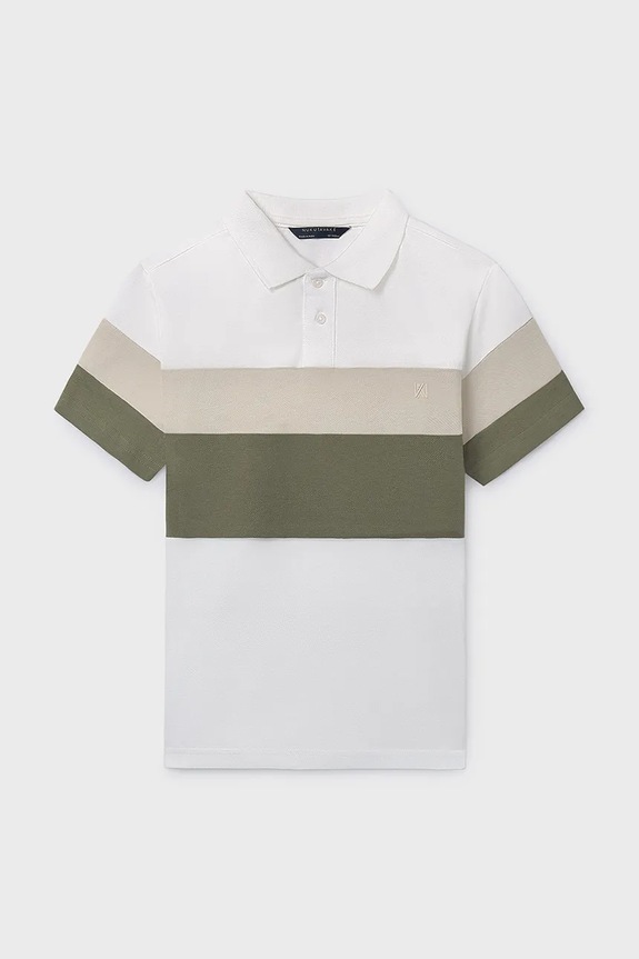 Mayoral gyerek pamut póló gombolós fehér 6168.7G.Junior.PPY2