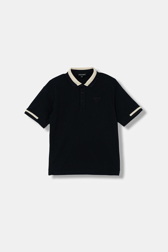 Detské polo tričko Emporio Armani s elastanom tmavomodrá EB001316.AF16641
