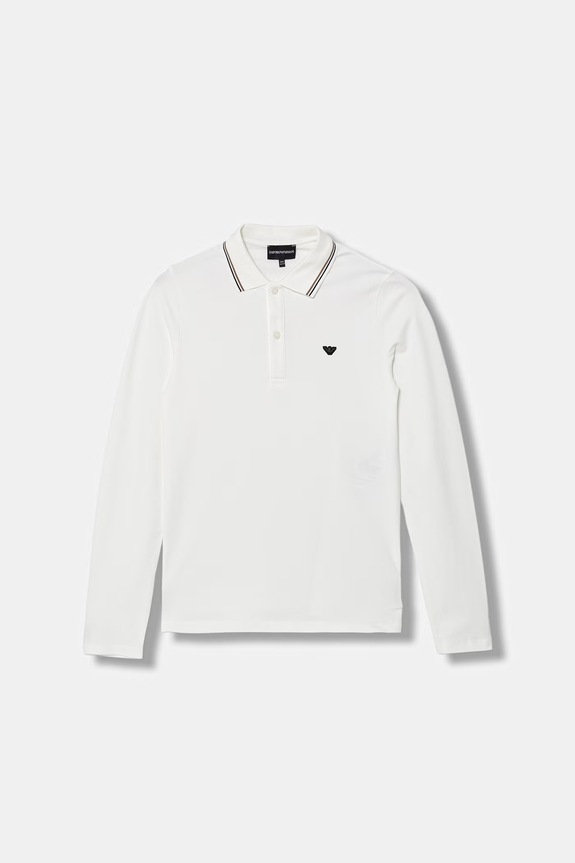 Otroška dolga majica Emporio Armani Z elastanom bela EB001561.AF20390