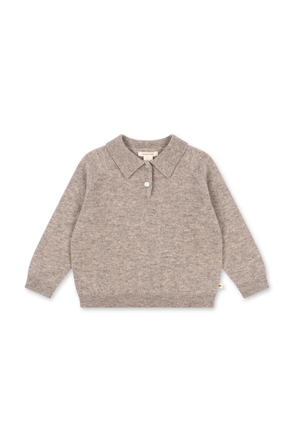 Konges Sløjd maglione in cotone bambini BASI POLO melange beige KS104662.PPY2