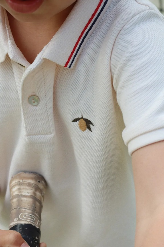 Konges Sløjd polo bawełniane dziecięce FLORIAN POLO SHIRT GOTS KS104814.PPY2 beżowy