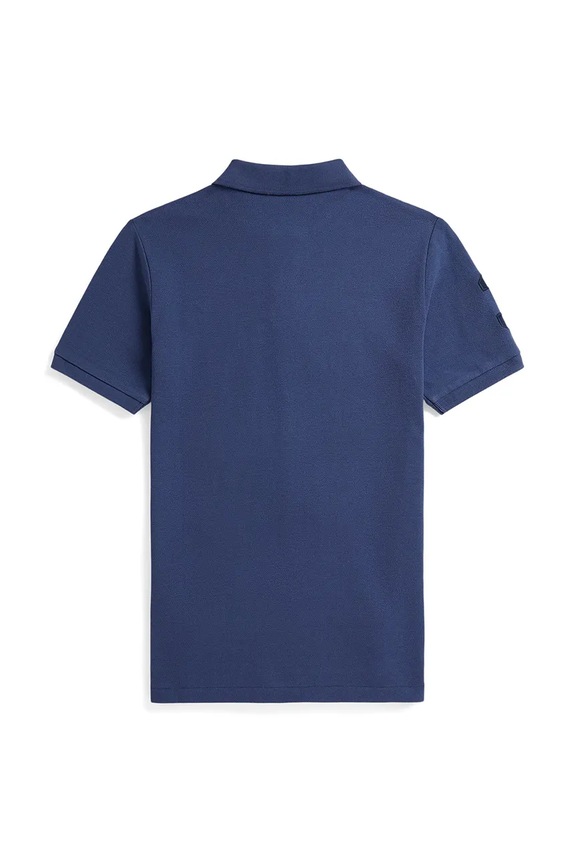 Detská bavlnená polokošeľa Polo Ralph Lauren 323703635503 tmavomodrá SS26