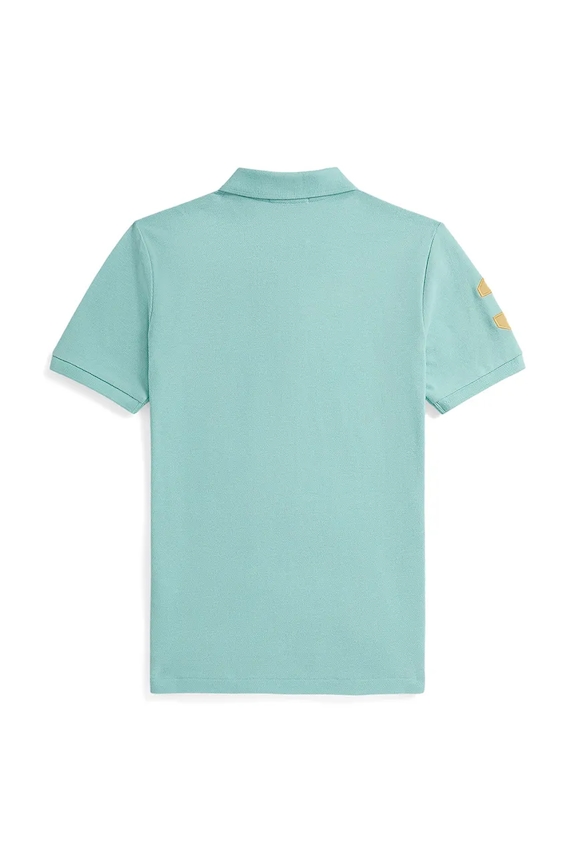 Polo Ralph Lauren T-shirt dziecięcy bawełniany 323703635509 turkusowy SS26