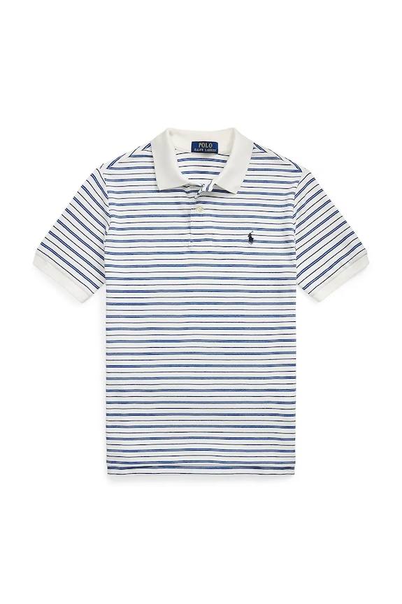 Polo Ralph Lauren tricouri polo din bumbac pentru copii fixat albastru 323964133002