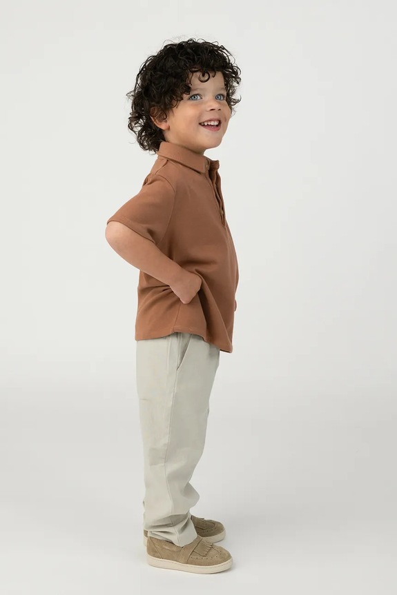 Polo majica za bebe Donsje Wouti Shirt Golden Retriever 4098703.80.92 smeđa