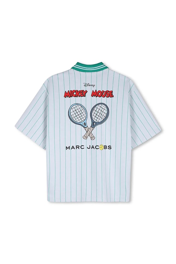 Marc Jacobs polo tričko detské s bavlnou W60777.114.150 tyrkysová SS26
