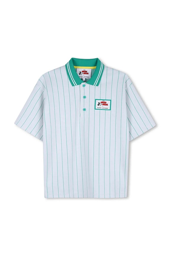 Marc Jacobs polo tričko detské s bavlnou tyrkysová W60777.86.108
