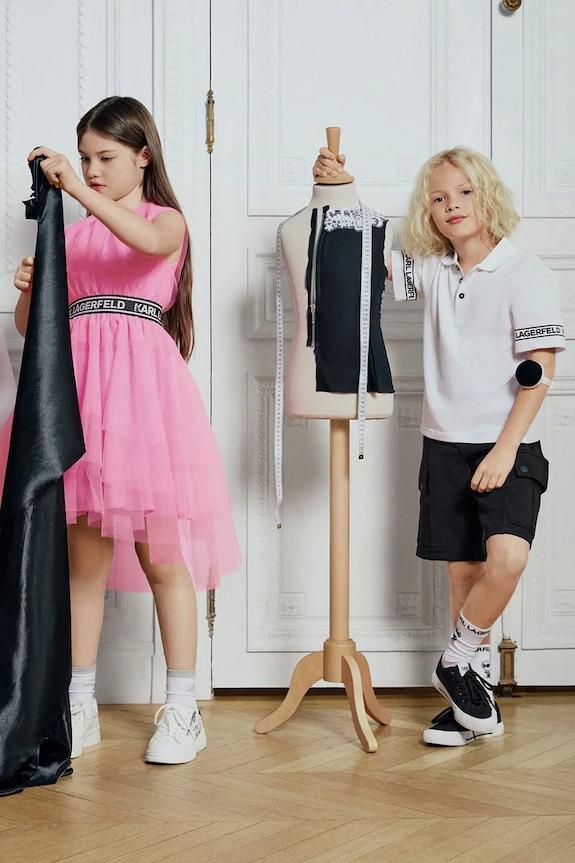Karl Lagerfeld polo dziecięce bawełniane biały Z31099.86.108