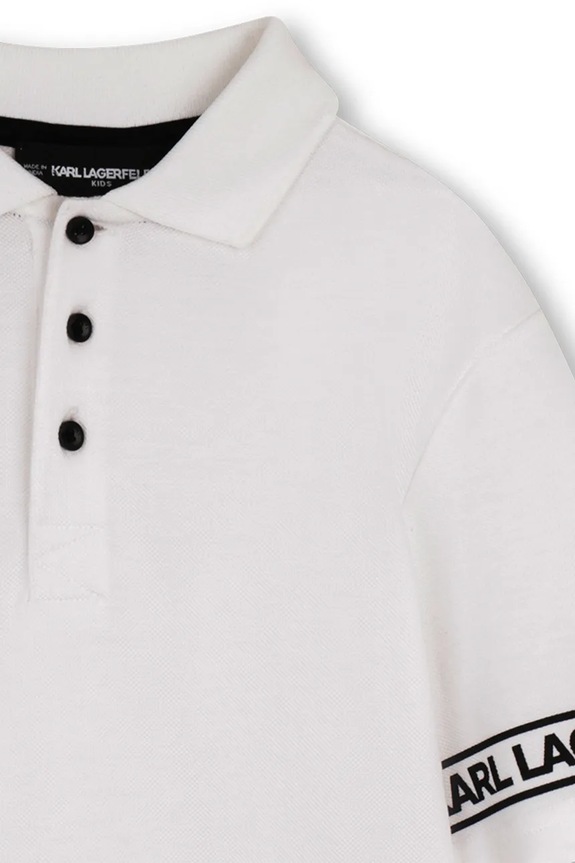 Chłopiec Karl Lagerfeld polo dziecięce bawełniane Z31099.86.108 biały