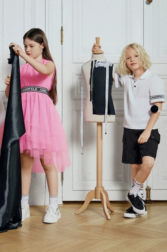 Karl Lagerfeld polo dziecięce bawełniane biały Z31099.114.150