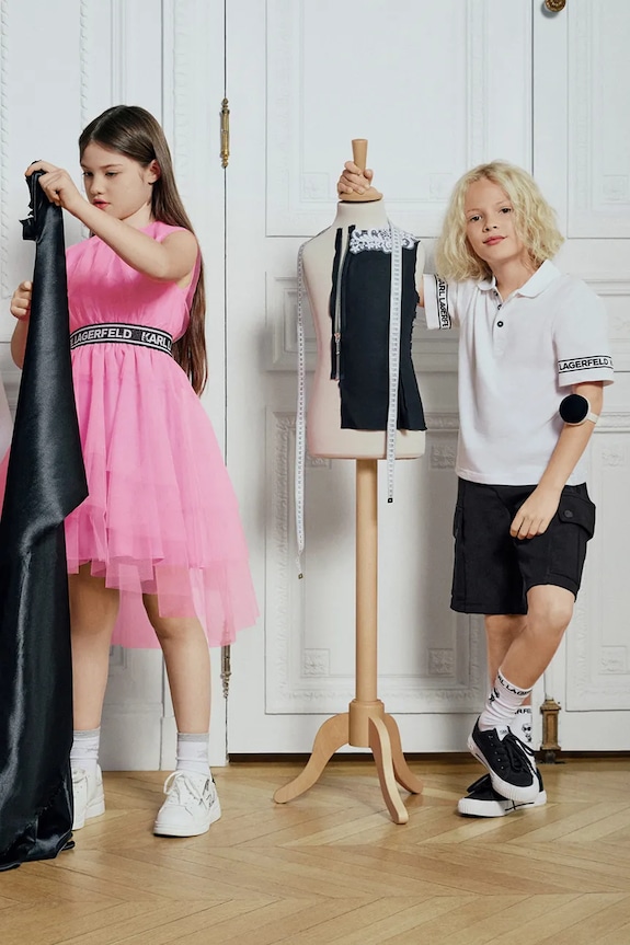Karl Lagerfeld polo dziecięce bawełniane biały Z31099.162.174
