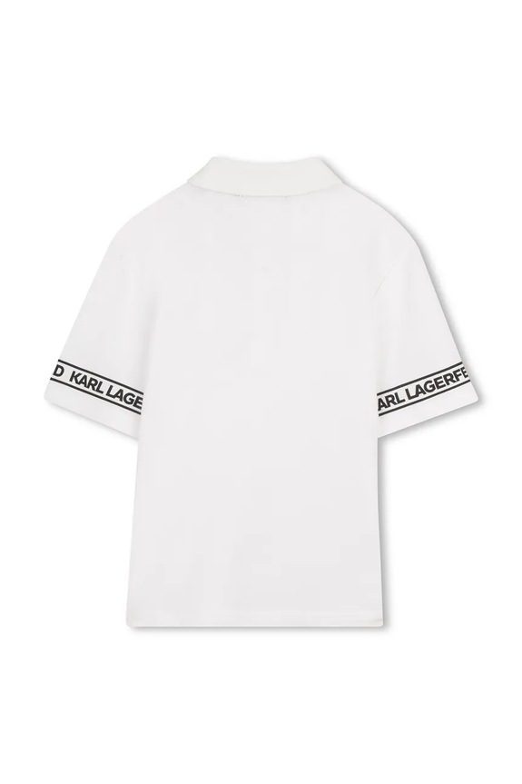 Karl Lagerfeld polo dziecięce bawełniane Z31099.162.174 biały SS26