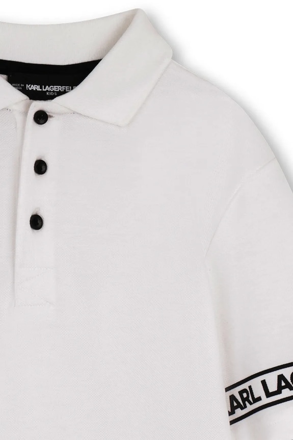 Chłopiec Karl Lagerfeld polo dziecięce bawełniane Z31099.162.174 biały