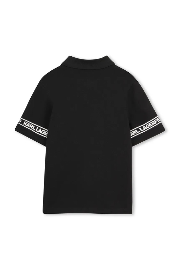 Karl Lagerfeld polo dziecięce bawełniane Z31099.162.174 czarny SS26