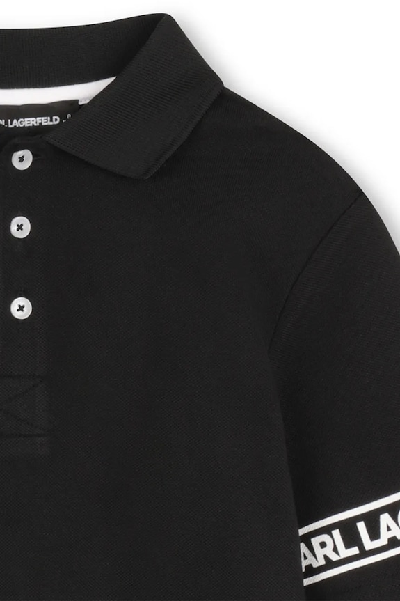 Chłopiec Karl Lagerfeld polo dziecięce bawełniane Z31099.162.174 czarny