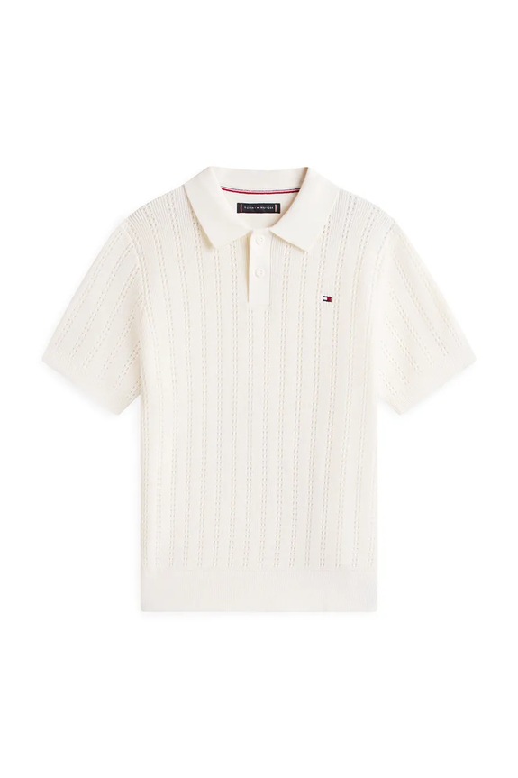 Tommy Hilfiger polo tričko detské bavlnené KB0KB10251.128.176.PPY2 béžová SS26