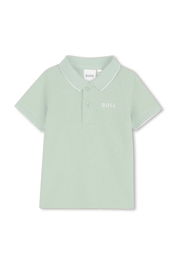 BOSS polo bawełniane dziecięce bawełna turkusowy J52713.86.94