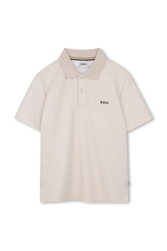 BOSS polo bawełniane dziecięce bawełna beżowy J52961.162.174