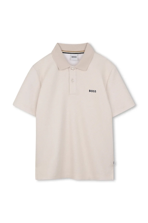 BOSS polo bawełniane dziecięce bawełna beżowy J52961.162.174