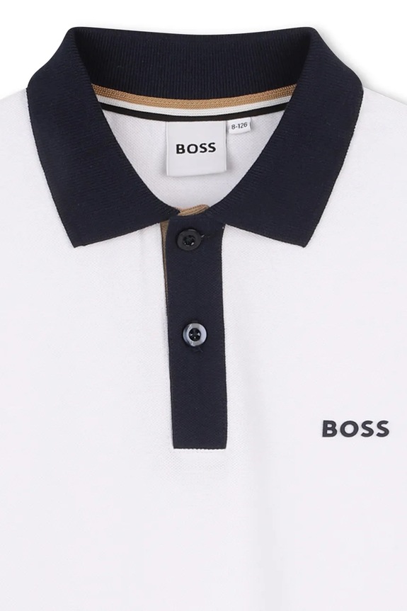 Chłopiec BOSS polo dziecięce J52955.102.108 biały