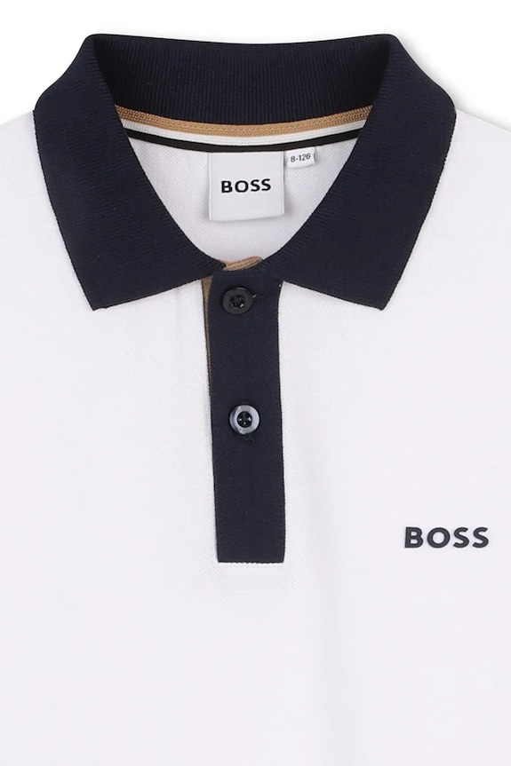 Chłopiec BOSS polo dziecięce J52955.102.108 biały