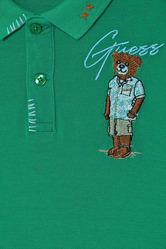 Băieți Guess polo pentru copii bumbac N6GP01.K9WF4.PPY2.M verde