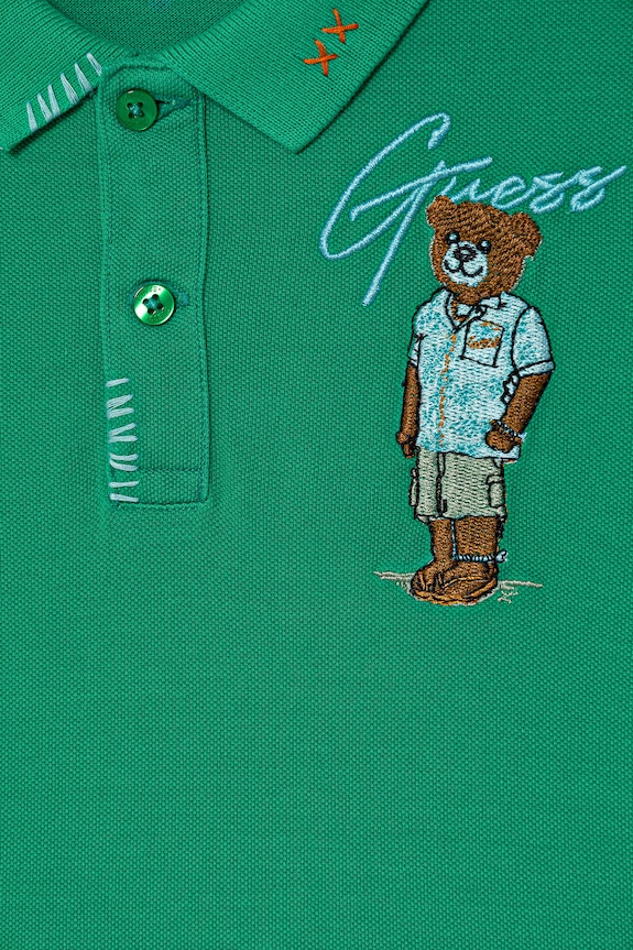 Băieți Guess polo pentru copii bumbac N6GP01.K9WF4.PPY2.M verde